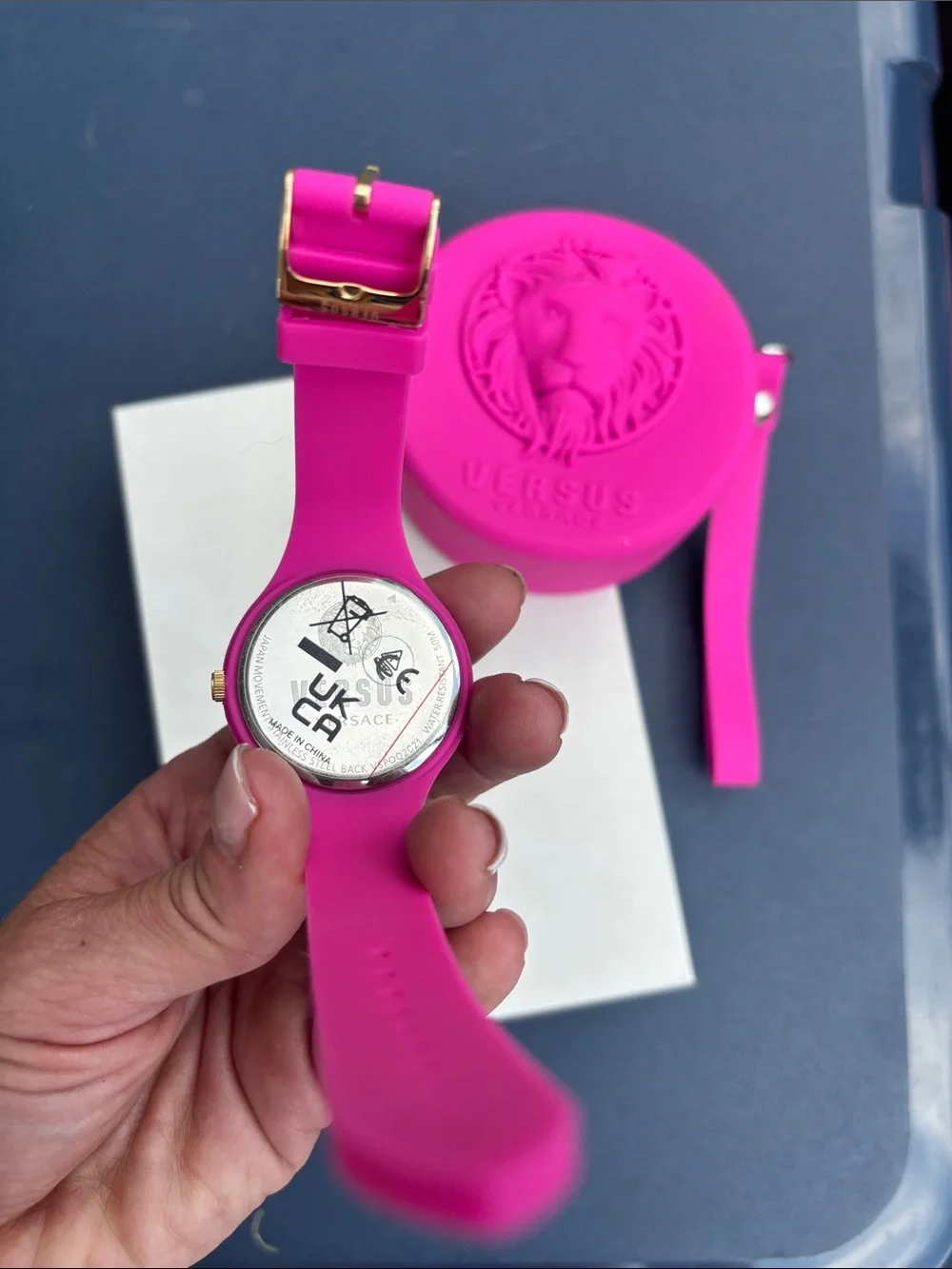 Versus Versace Fire Island Lion Silicone Watch with Case